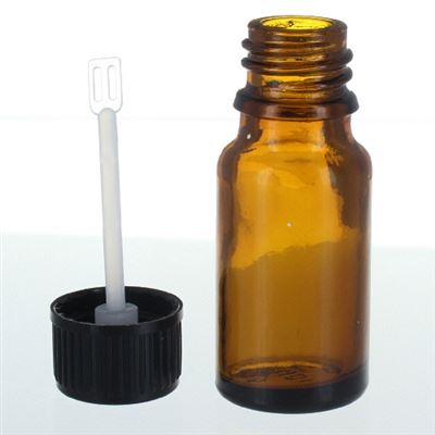 Glass Bottles Amber With Applicator Cap 10ml